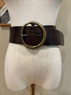 Vintage Polo Ralph Lauren Equestrian Wide Leather Belt Made in Italy